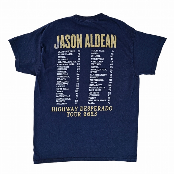 Jason Aldean Highway Desperado Tour 2023 Color Navy Unisex - Picture 2 of 5